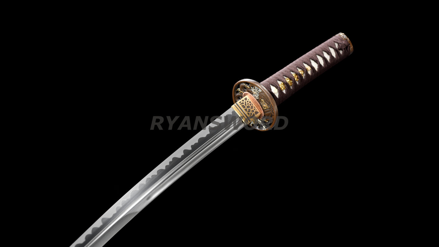 Japanese Sword Set Katana+Wakizashi Unokubi-Zukuri Blade Full Tang