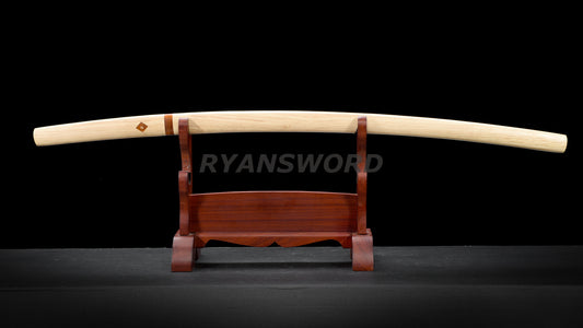 Sakabato Reversed-Edge Shirasaya Katana Japanese Sword 1095 Steel Clay Tempered Light Cutting