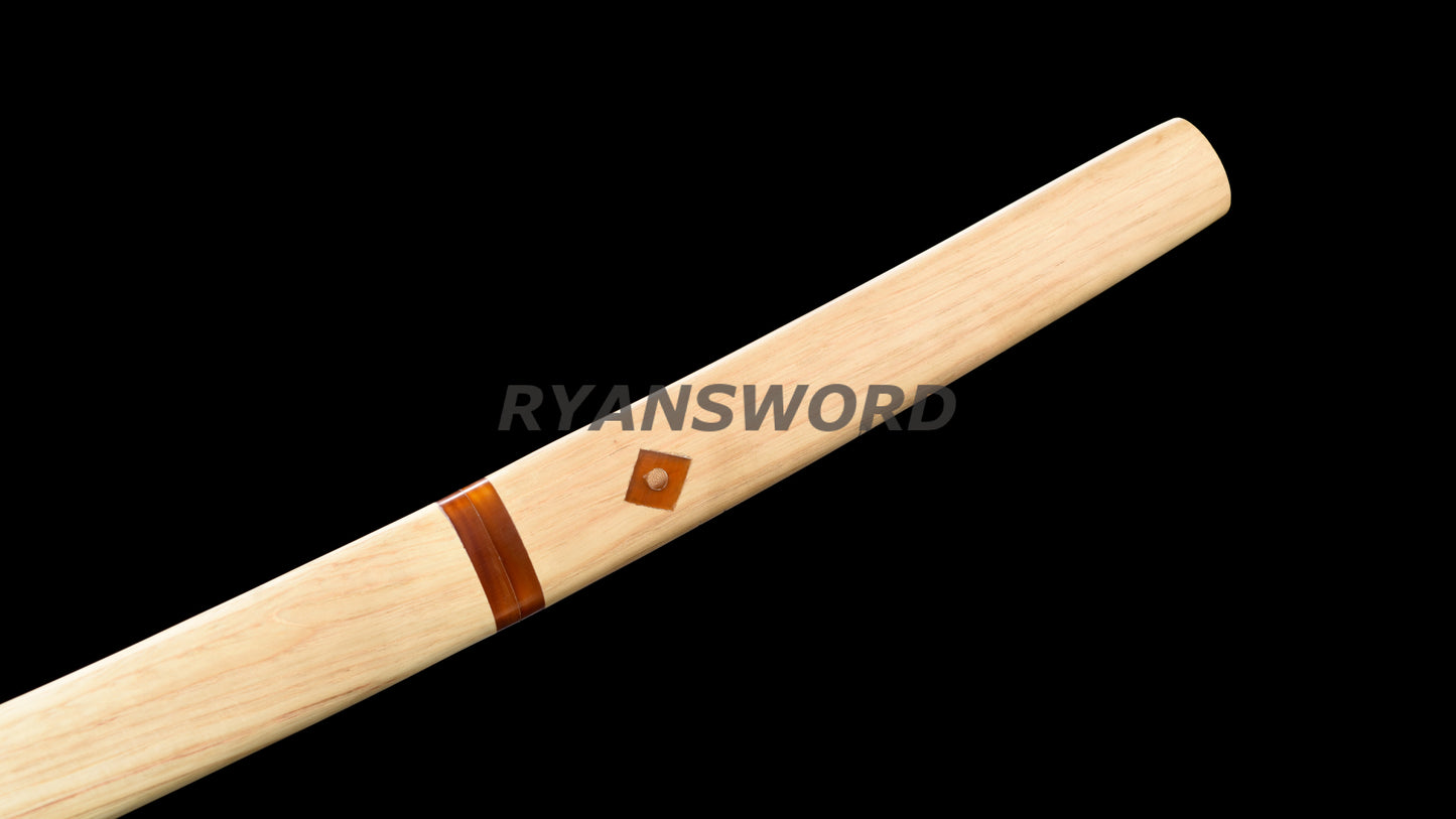 Sakabato Reversed-Edge Shirasaya Katana Japanese Sword 1095 Steel Clay Tempered Light Cutting