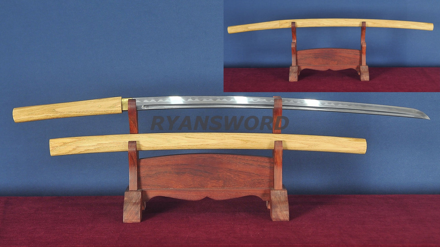 Clay Tempered Shirasaya Katana Sanmai Combined Material Full Tang Sharp Light Cutting