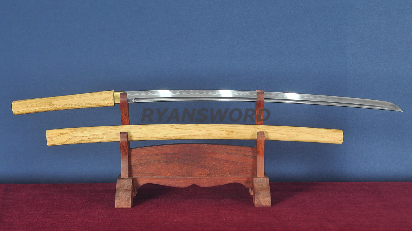 Clay Tempered Shirasaya Katana Sanmai Combined Material Full Tang Sharp Light Cutting