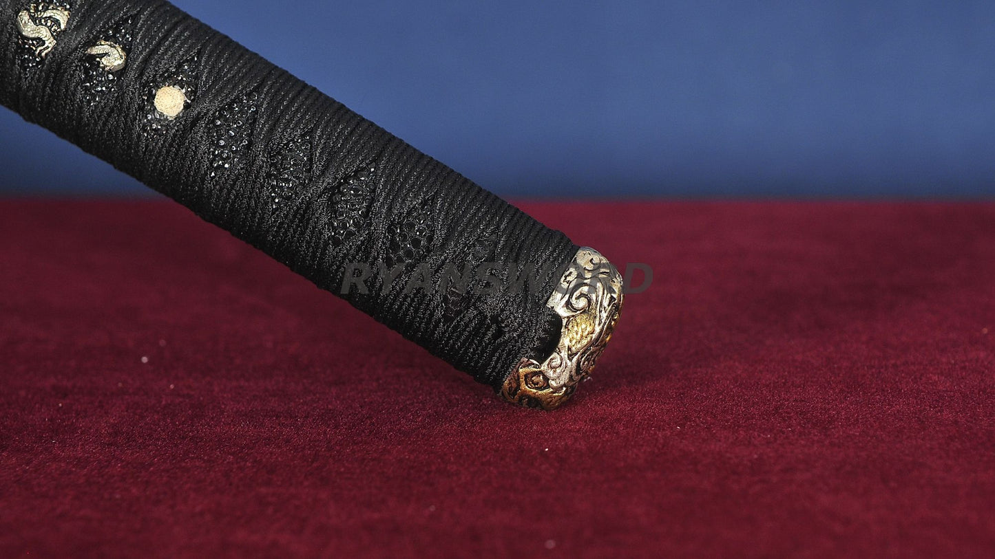 Wakizashi Honsanmai Clay Tempered Full Rayskin Saya Copper Tsuba Heavy Cutting