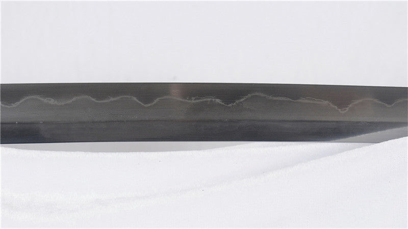 Tachi Folded 1095 Carbon Steel Clay Tempered Full-Rayskin Saya Copper Tsuba