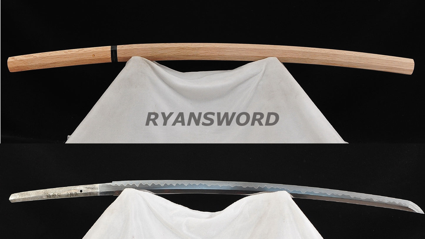 Shirasaya Katana Honsanmai Clay Tempered Traditional Polish full tang sharp