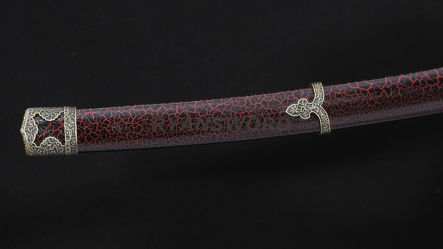 Tachi 1095 High Carbon Steel Clay Tempered full tang sharp japanese sword