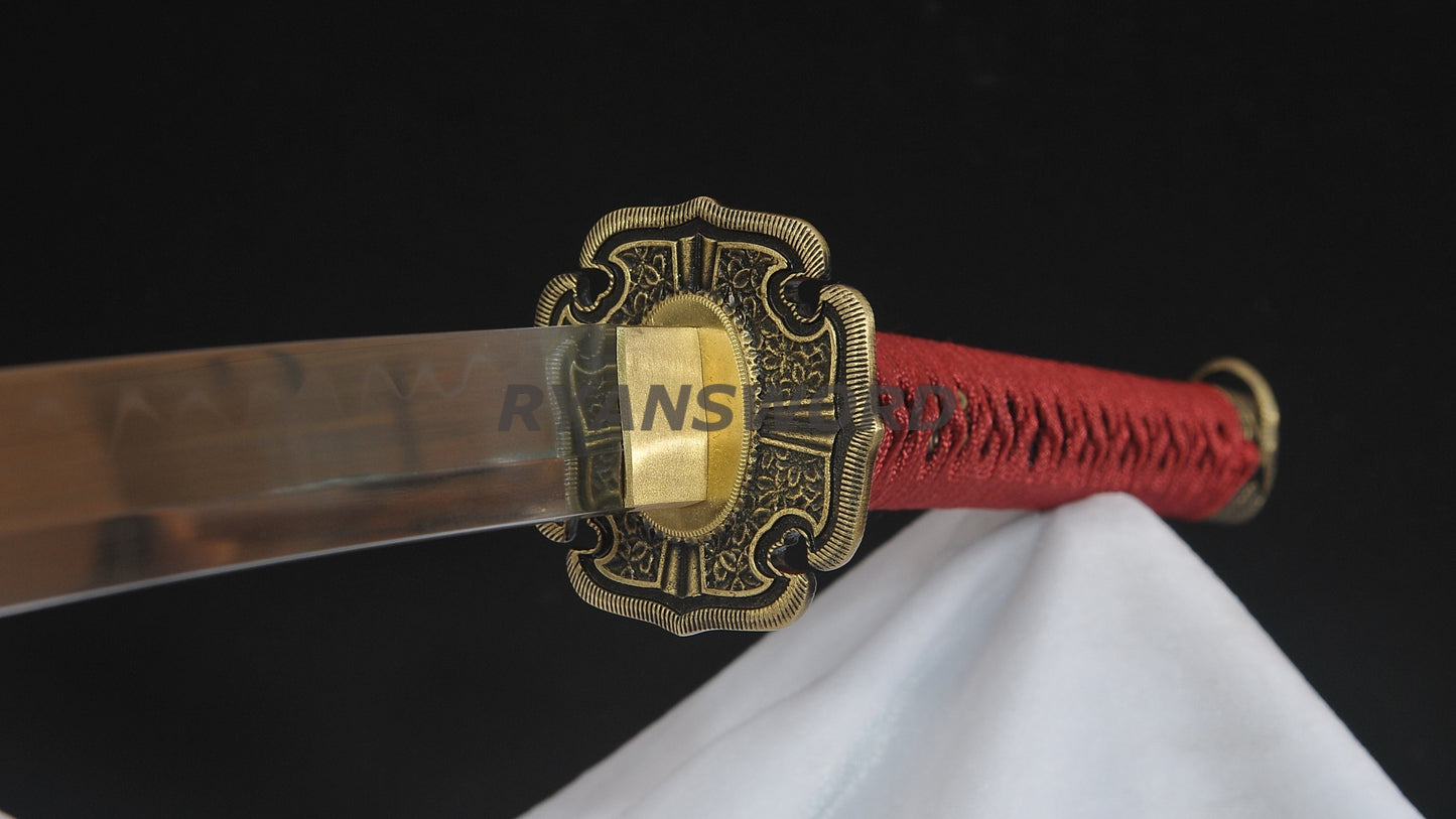 Tachi 1095 High Carbon Steel Clay Tempered full tang sharp japanese sword