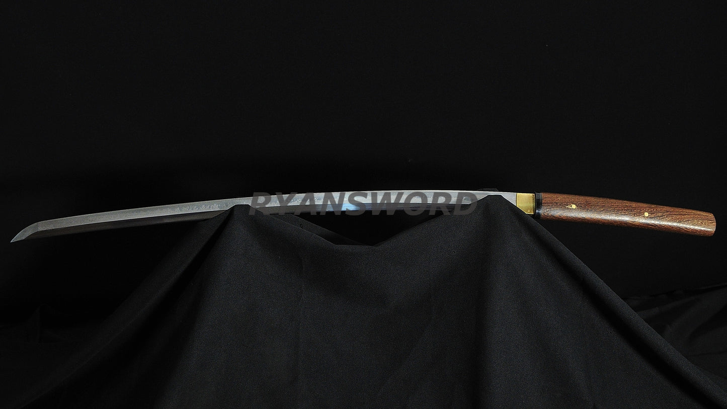 Shirasaya Katana Choji Hamon Clay Tempered full tang sharp japanese sword