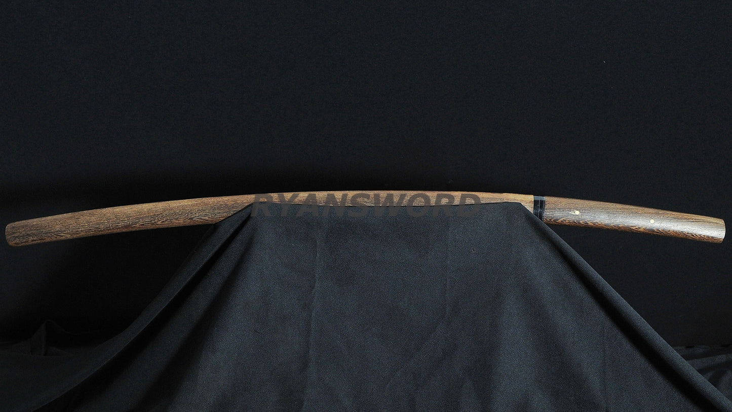 Shirasaya Katana Choji Hamon Clay Tempered full tang sharp japanese sword