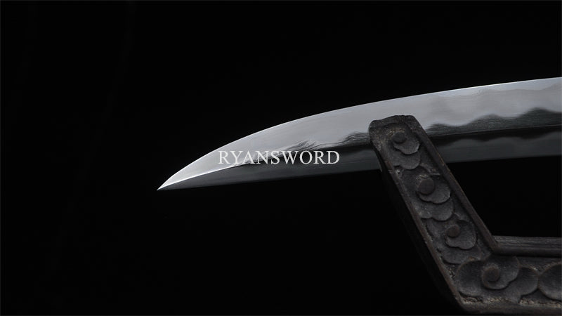 Tamahagane Tanto Moroha-Zukruri Double Edge Double Hamon Full Raykin Saya Top quality