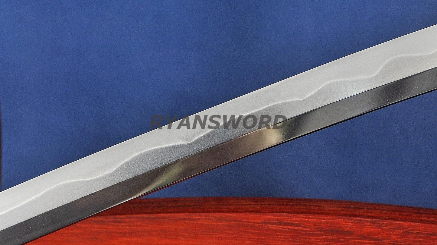 Shirasaya T10 Steel Clay Tempered High-End Polish full tang sharp