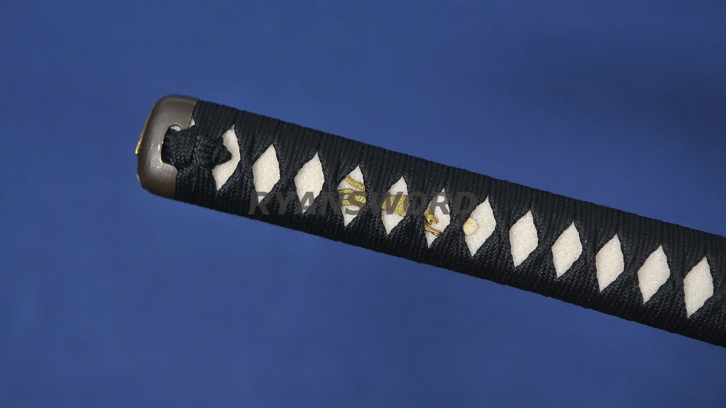 Katana 1095 High Carbon Steel Wolf Tsuba Japanese swords full tang