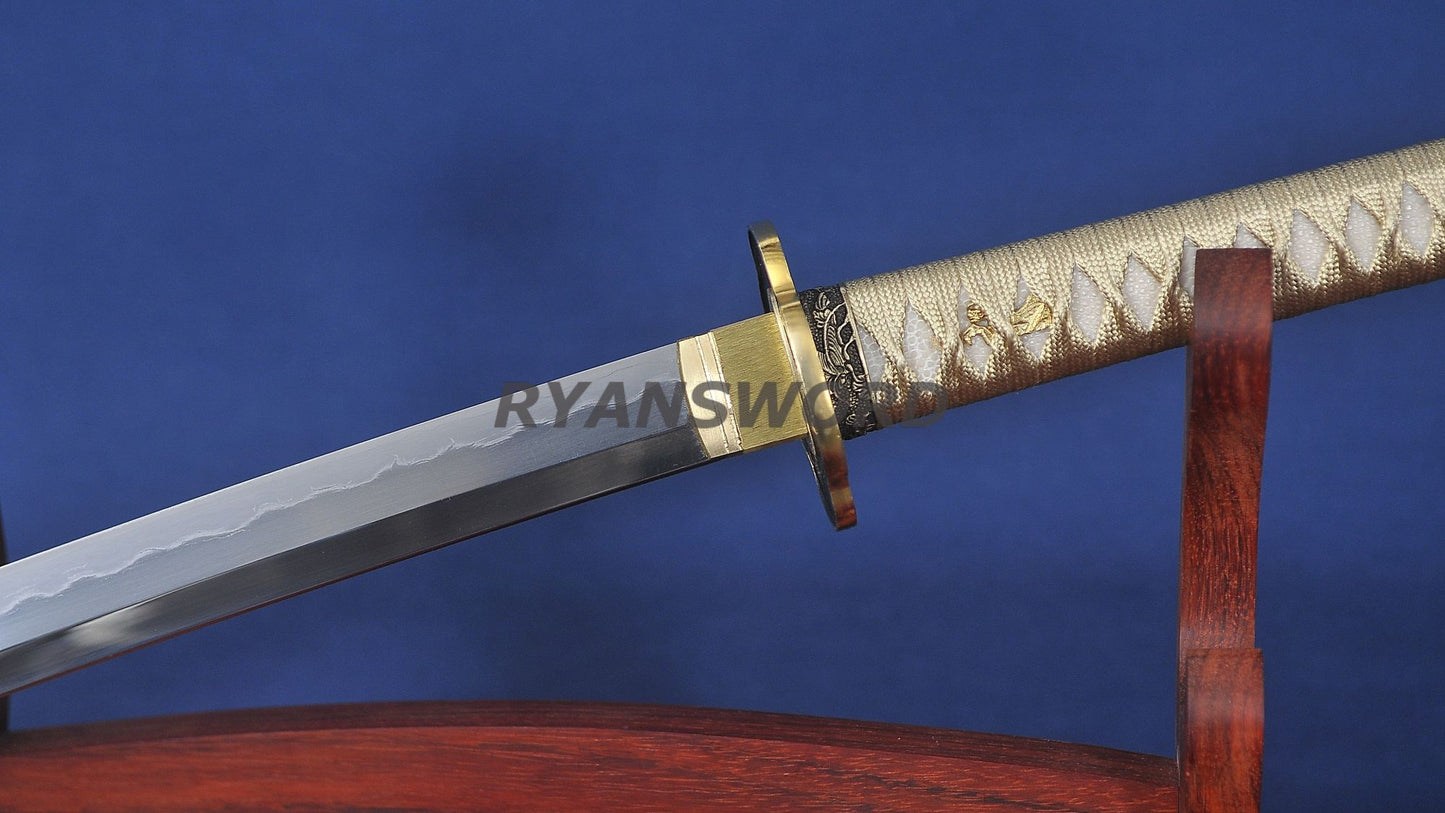 katana Honsanmai Clay Tempered Hazuya Polish Mantis Theme Fittings full tang