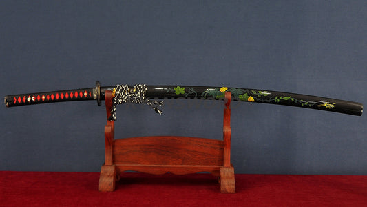 Katana Honsanmai Clay Tempered Hazuya Polish Lacquer Painting Saya Sharp