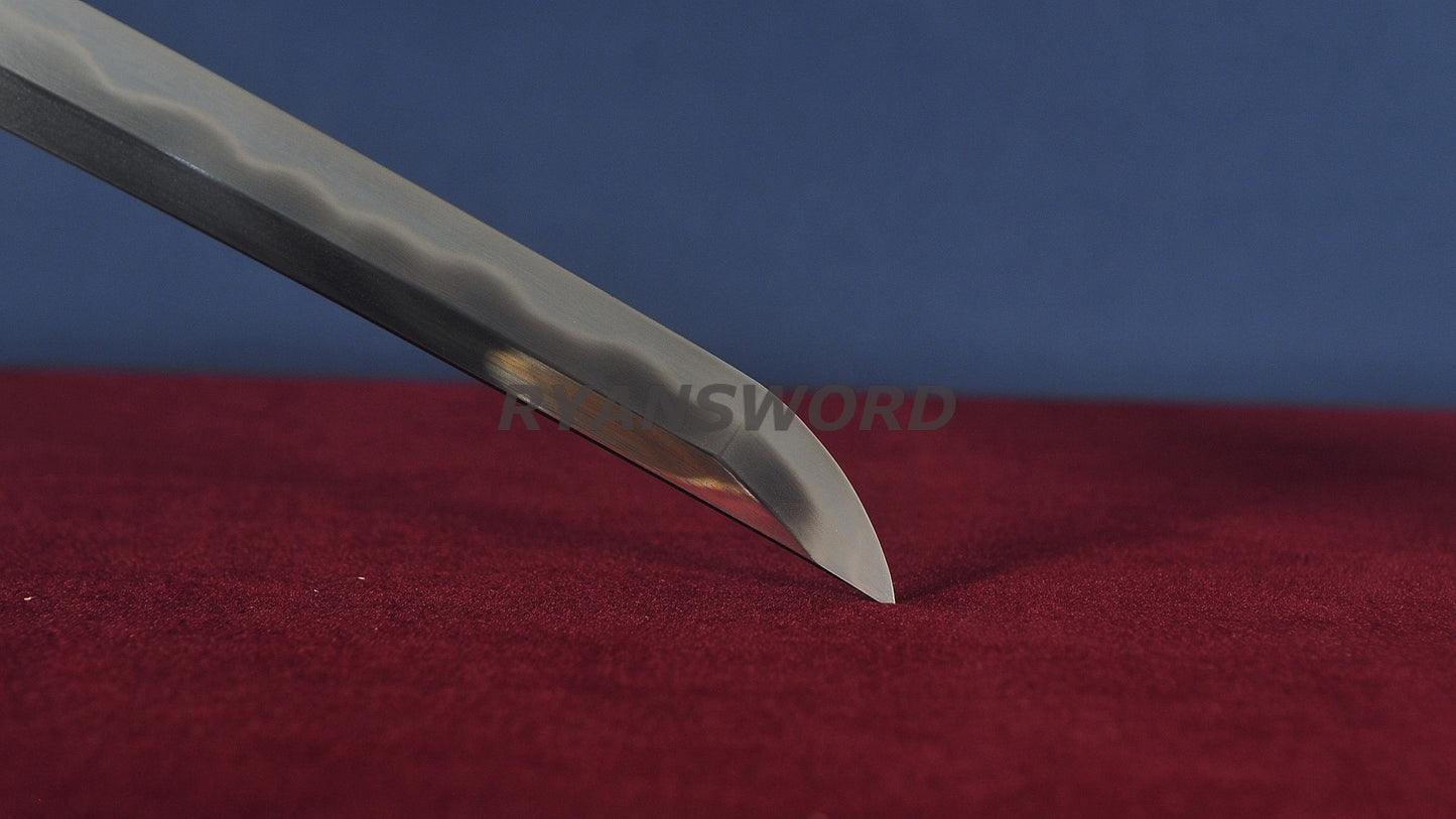 Tachi Folded High Carbon Steel Clay Tempered Hazuya Polish full tang Sharp