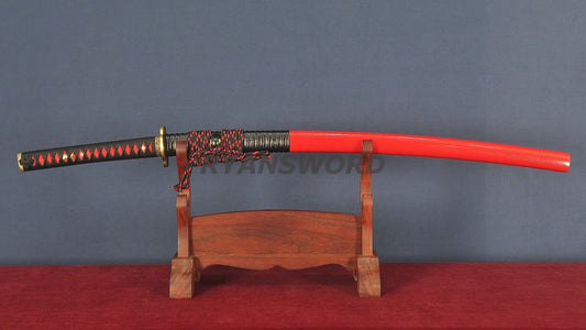 Katana Damascus Steel Mantis Theme Blade Tsuba full tang