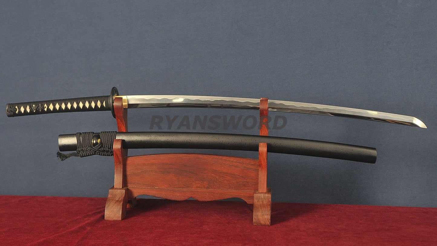 Katana 1095 high Carbon Steel Clay Tempered with Polish sharp full tang