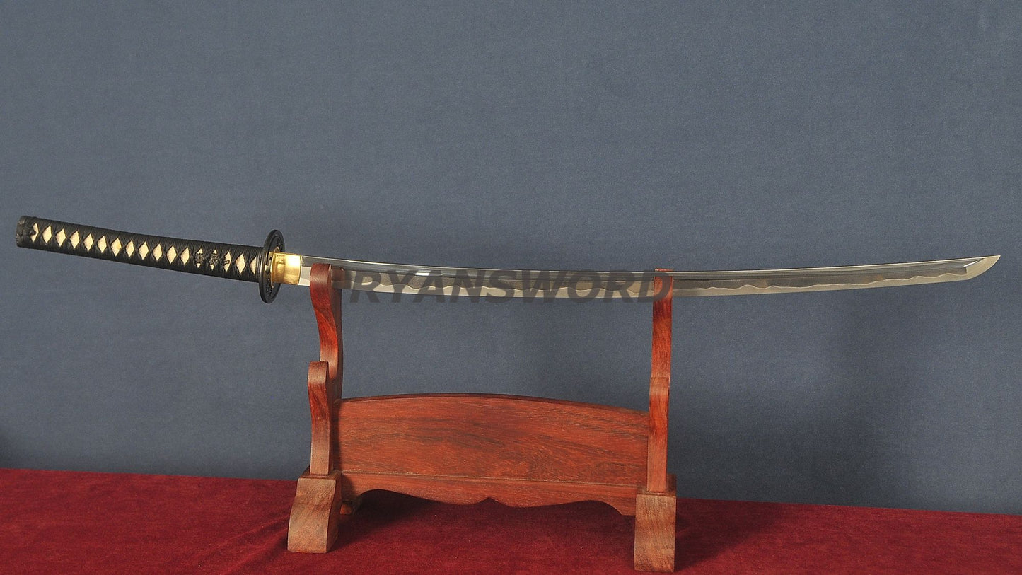 Katana 1095 high Carbon Steel Clay Tempered with Polish sharp full tang