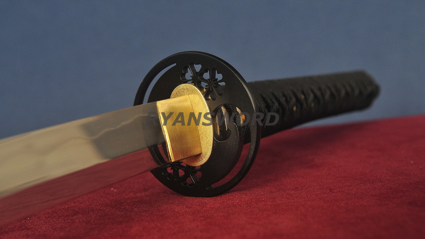 Katana 1095 high Carbon Steel Clay Tempered with Polish sharp full tang