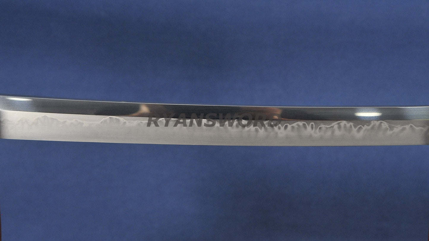 Katana 1095 High Carbon Steel Clay Tempered with Engraving sharp full tang