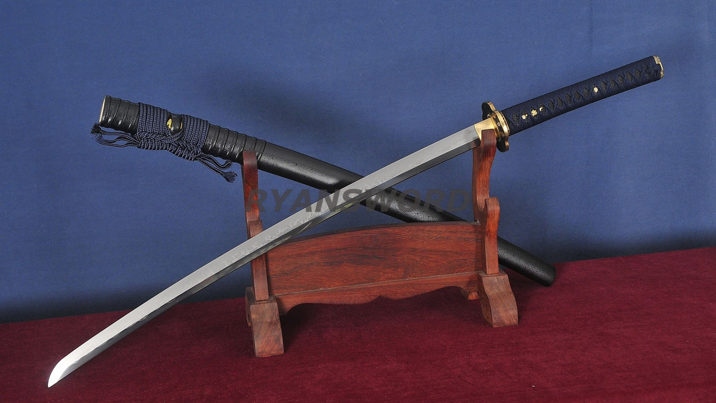 Katana 1095 High Carbon Steel Clay Tempered with Engraving sharp full tang