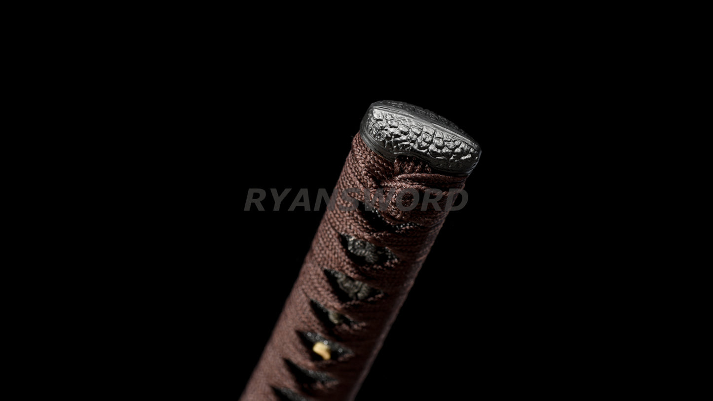 Wakizashi 1095 High Carbon Steel Clay Tempered full tang sharp japanese sword