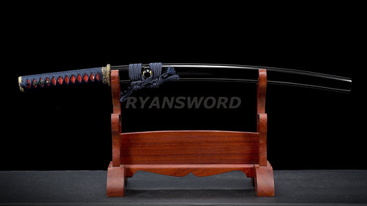 Wakizashi Folded Steel Japanese Sword Brass Tsuba Battle Ready full tang sharp