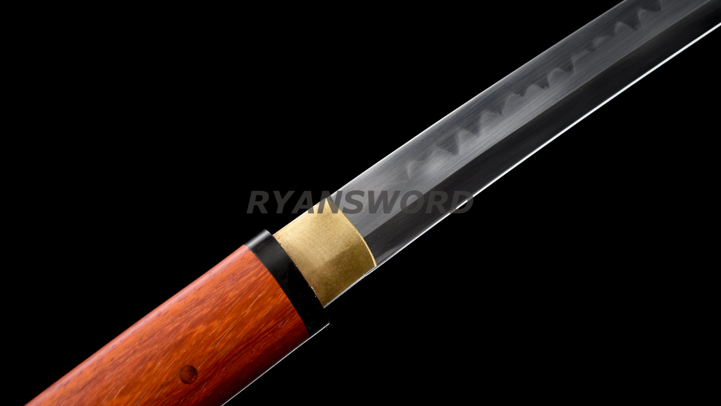 Baisho Katana+Wakizashi Japanese Sword Set Redwood Shirasaya full tang Sharp