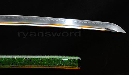 T10 Steel Clay Tempered Katana japanese sword for samurai battle ready brass tsuba