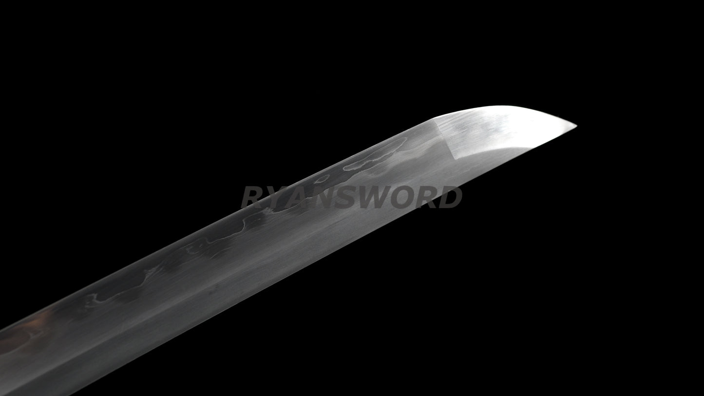 Japanese Sword Set Katana+Wakizashi+Tanto Honsanmai Rayskin Saya Copper Fittings