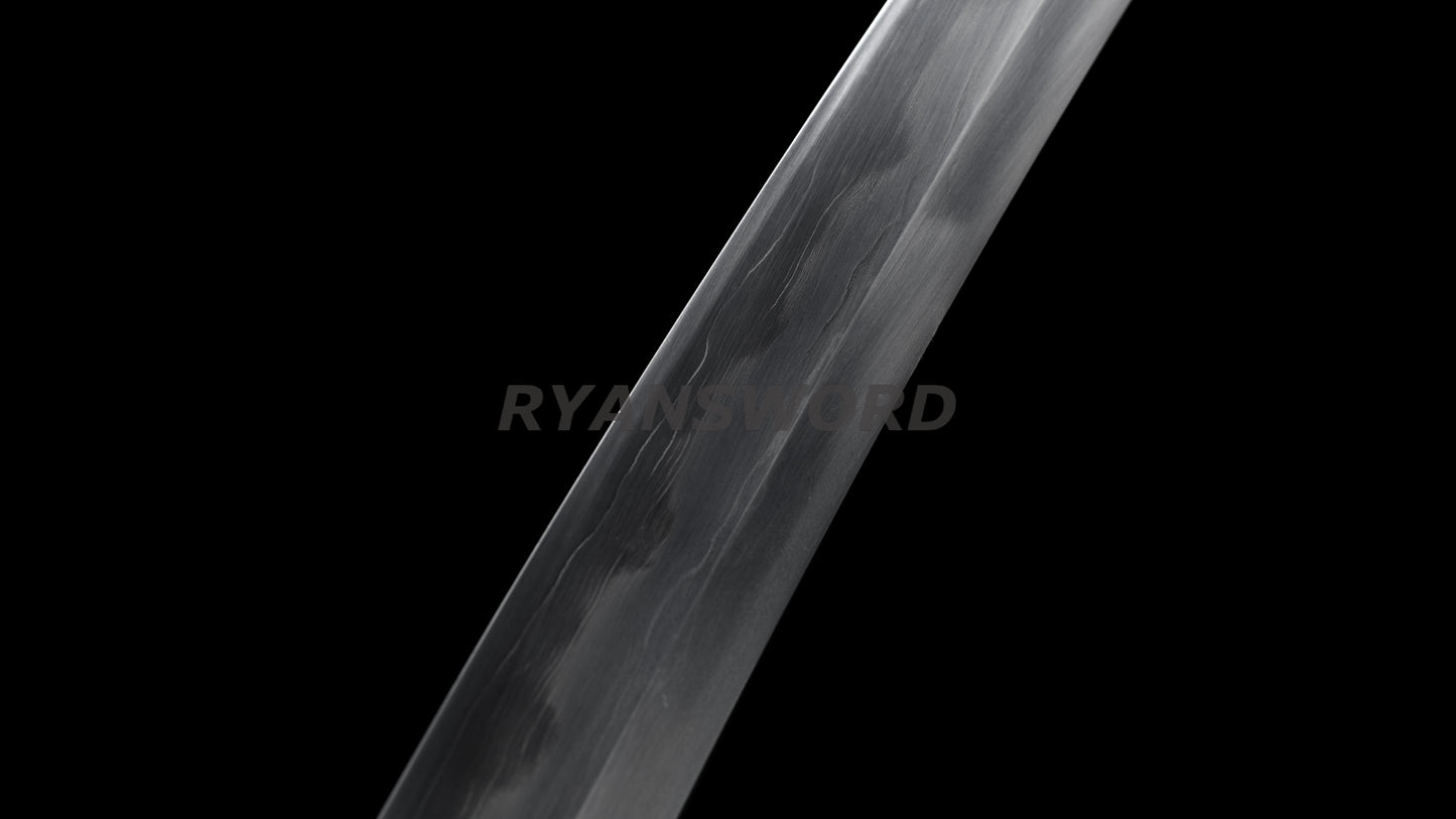 Japanese Sword Set Katana+Wakizashi+Tanto Honsanmai Clay Tempered