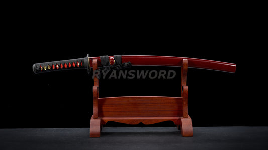 O-Kissaki Wakizashi Japanese Sword Unokubi-Zukuri Blade 1095 Carbon Steel Battle Ready