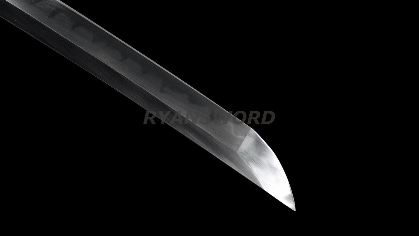 Clay Tempered Wakizashi Japanese Sword 1095 Carbon Steel Blade Copper Tsuba Heavy Cutting