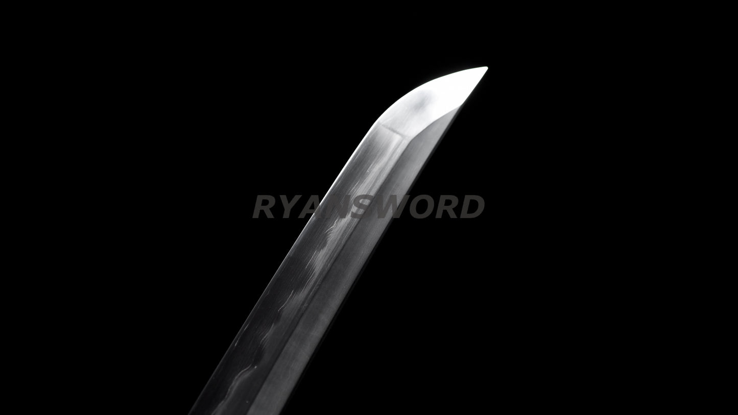 Japanese Sword Set Katana+Wakizashi+Tanto Honsanmai Clay Tempered Full Rayskin Saya