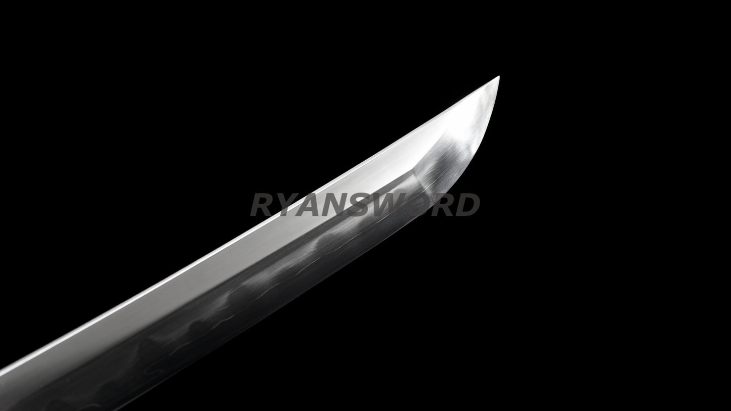 Japanese Sword Set Katana+Wakizashi+Tanto Honsanmai Clay Tempered Full Rayskin Saya