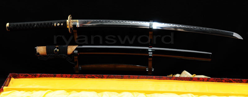 T10 Steel Clay Tempered Katana japanese sword for samurai battle ready top quality