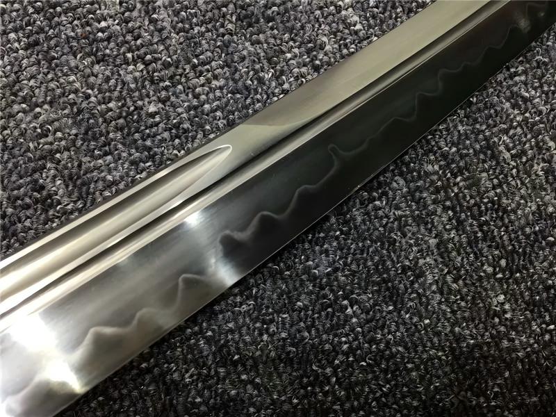 Rosewood Tanto Japanese Short Sword T10 Steel Clay Tempered Razor Sharp