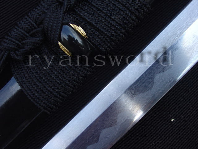 Katana 1095 High Carbon Steel silver plated tsuba full tang sharp battle ready blade