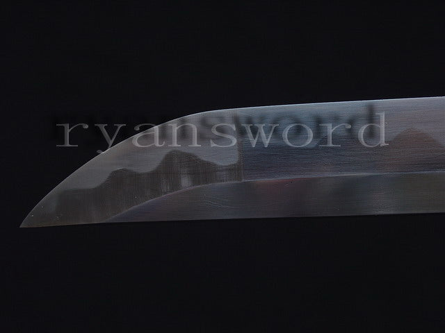 Katana 1095 High Carbon Steel silver plated tsuba full tang sharp battle ready blade