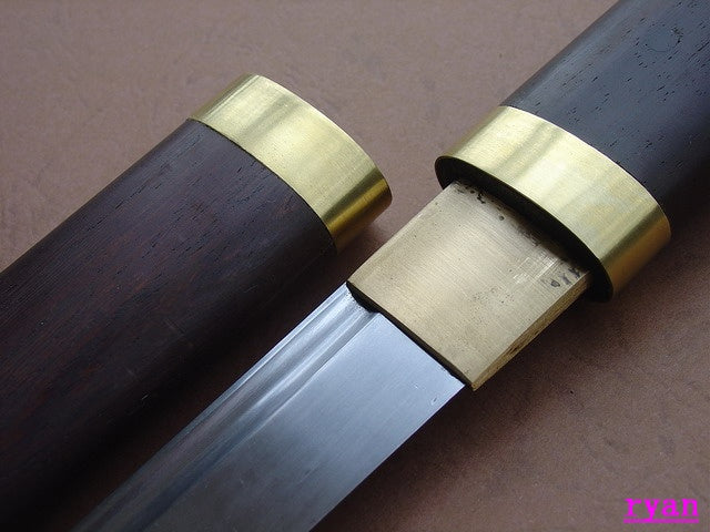 Ninja top quality wood saya brass fitting Juhe Knife Sword for Japanese samurai
