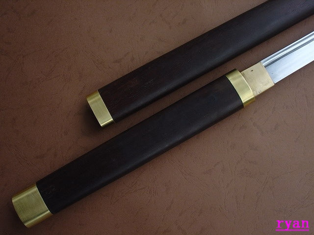 Ninja top quality wood saya brass fitting Juhe Knife Sword for Japanese samurai