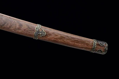 Tachi Sword Clay Tempered Copper Fittings full tang sharp japanese samurai