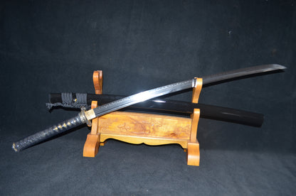 Full Tang T10 Steel Katana japanese samurai sword sharp dragon tsuba