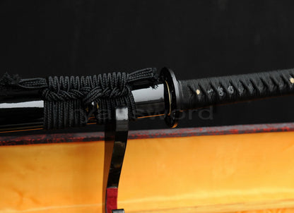 Katana Japanese sword for samurai 1095 High Carbon Steel black saya good for classical