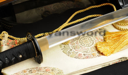 Katana Japanese sword for samurai 1095 High Carbon Steel black saya good for classical