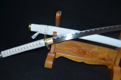 One Piece Roronoa Zoro Wado Ichimonji – Hand-Forged 1095 Steel with Mirror Polish Finish