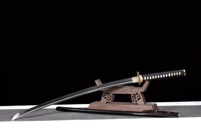 Authentic Katana swords full tang dragon tsuba T10 steel clay tempered