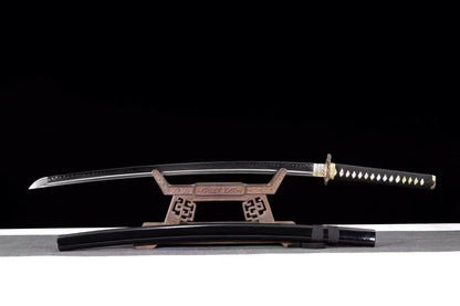 Authentic Katana swords full tang dragon tsuba T10 steel clay tempered