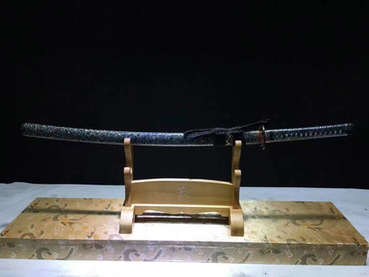Authentic Katana swords full tang Eagle tsuba Folded steel clay tempered honsanmai