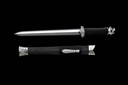 Chinese top quality small han Sword folded pattern steel handcraft best for collection