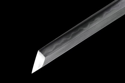 Ninja top quality Juhe Knife Sword folded pattern steel real hamon handcraft for practice collection
